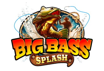 Big Bass Splash logo, the fisherman mascot and bass fish emblem of the Reel Kingdom slot